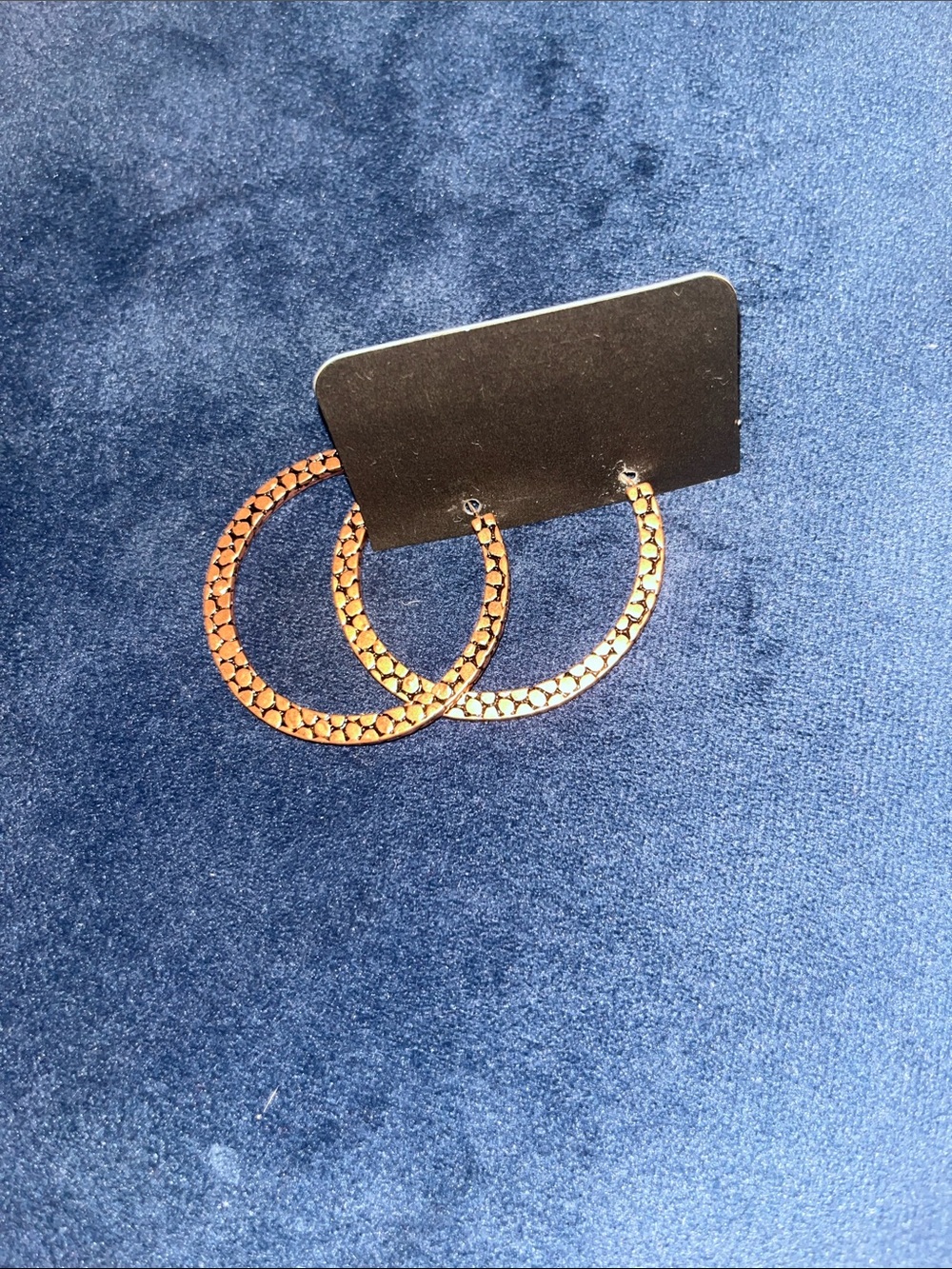 Braided Hoop Earrings - Brown Leather Look